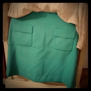 Ann taylor loft 2 green skirt pockets mini new